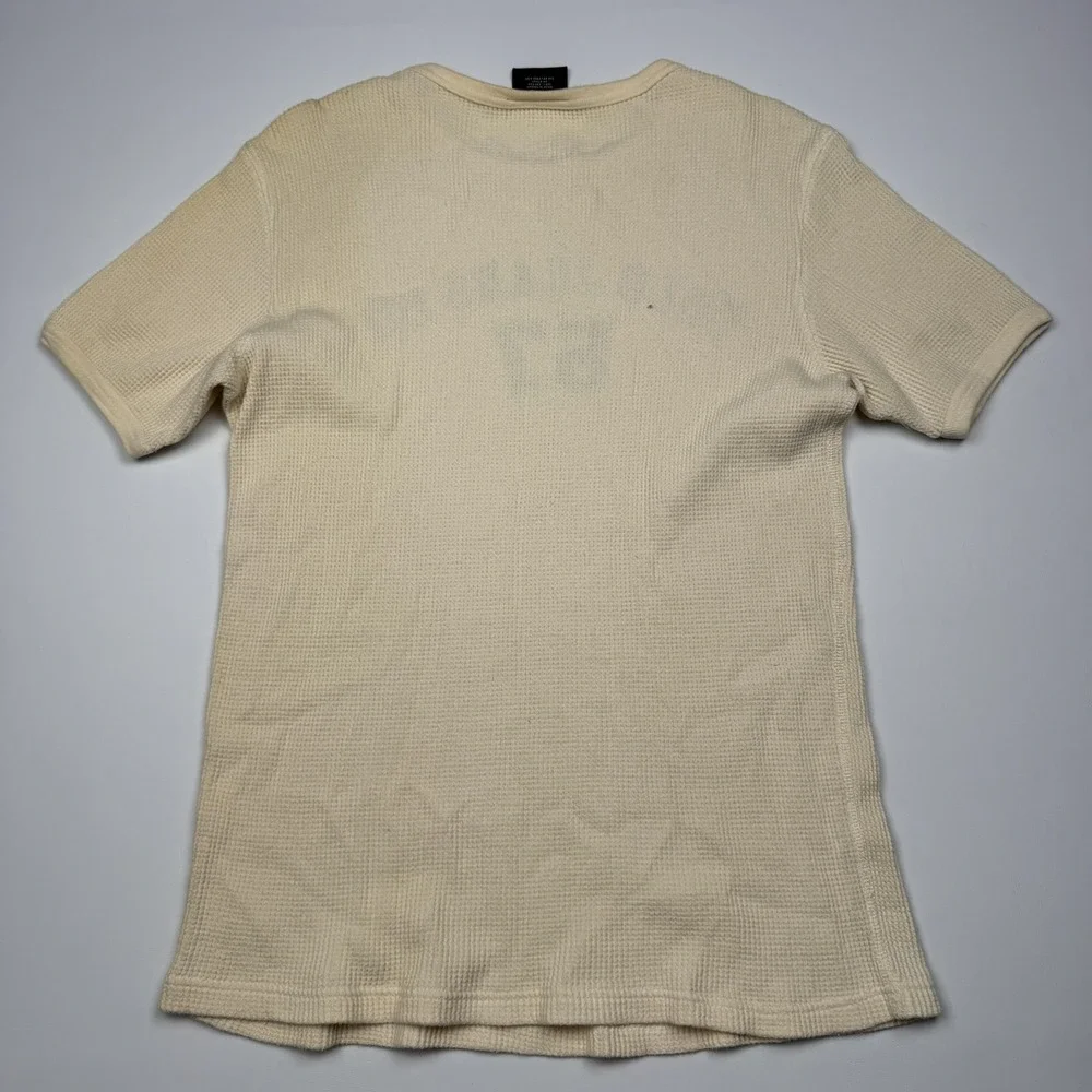 Vintage Polo Jeans Co Ralph Lauren Shirt Mens Medium White Thermal 67 Tee Waffle